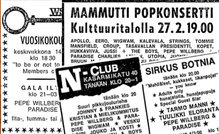 Paradise-keikkoja